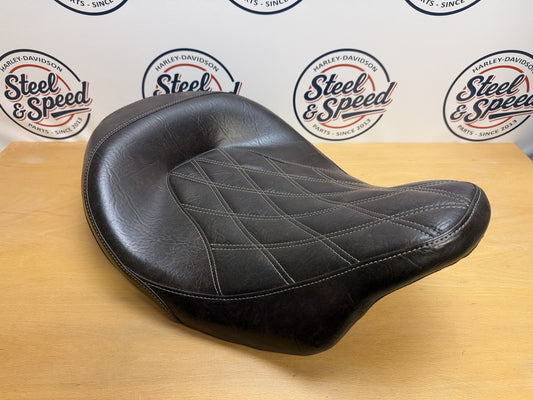 Harley-Davidson Touring Low-Profile SEAT Set Rider + Pillion Seat MAHOGANY BROWN1