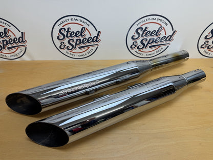Harley-Davidson Screamin' Eagle II Slash Cut Exhaust MUFFLER Set 80354-000