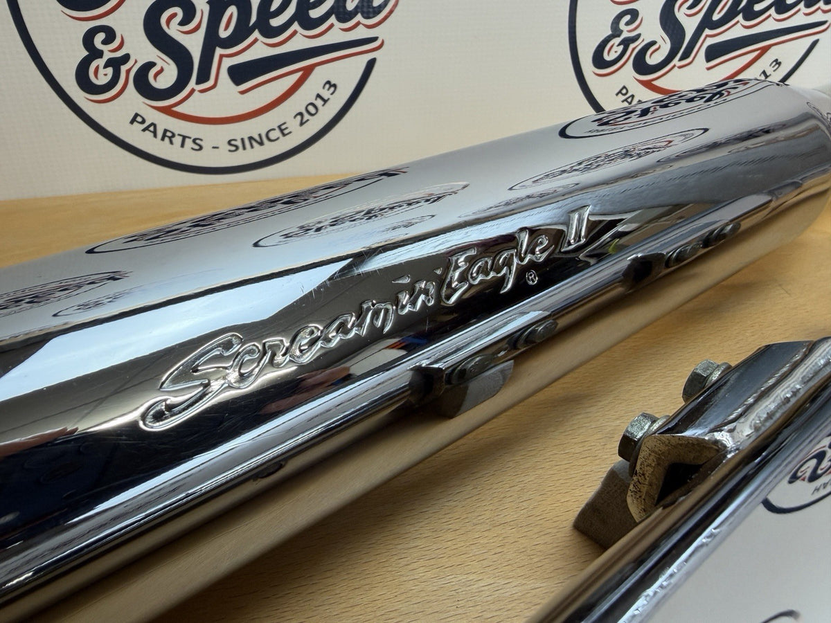 Harley-Davidson Screamin' Eagle II Slash Cut Exhaust MUFFLER Set 80354-002