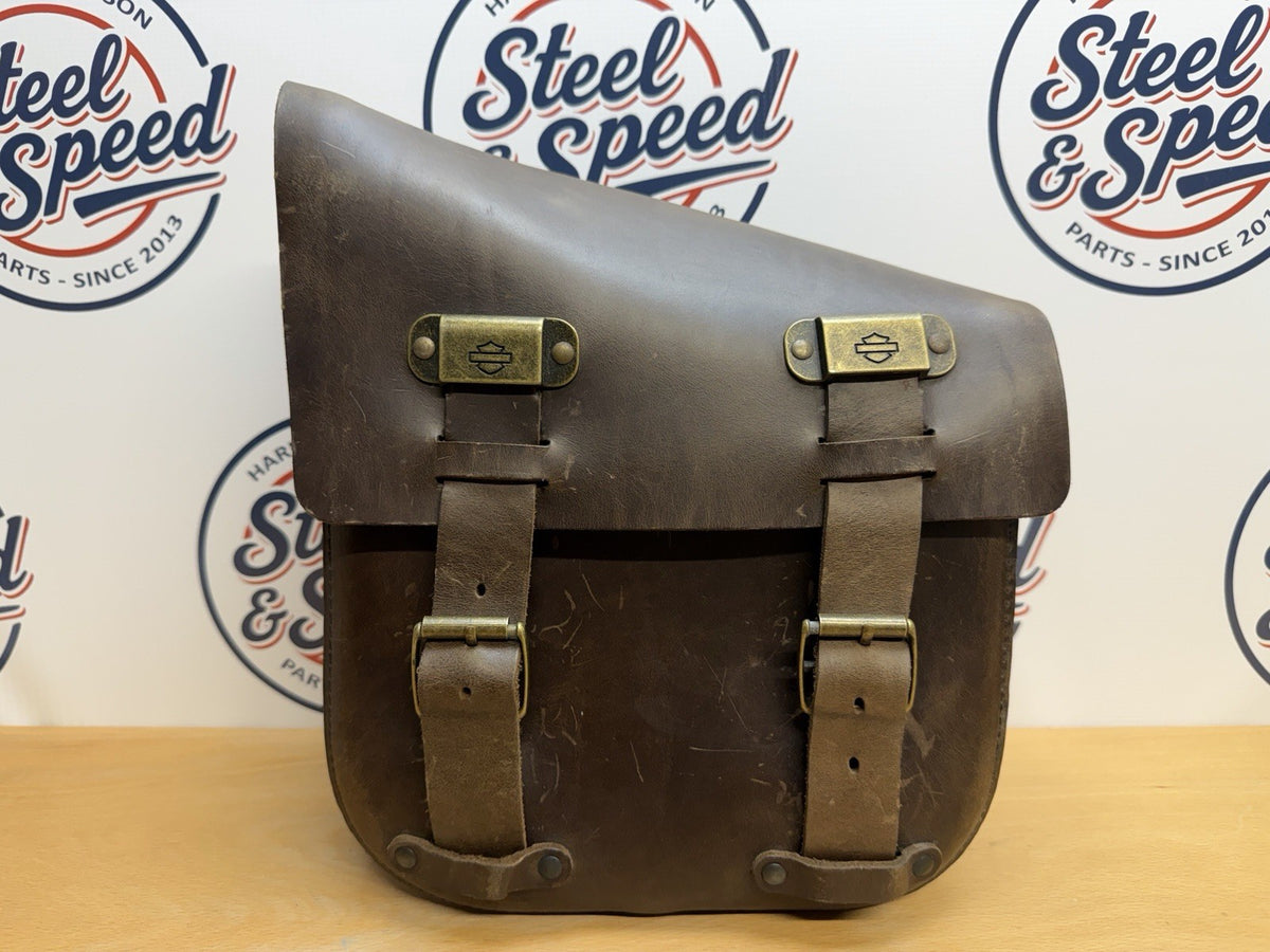 Genuine Harley-Davidson Softail Single-Sided Swingarm Bag Brown 902015680