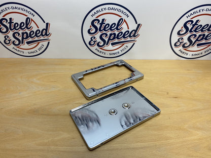 Genuine Harley-Davidson Dyna Side Mount License Plate Mount and Frame COVER1