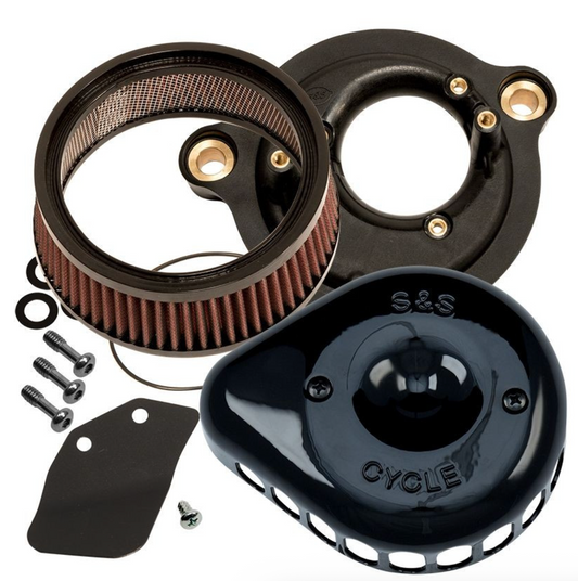 S&S Cycle Stealth Mini TearDrop Air Cleaner Kit For Harley-Davidson 170-0436C0