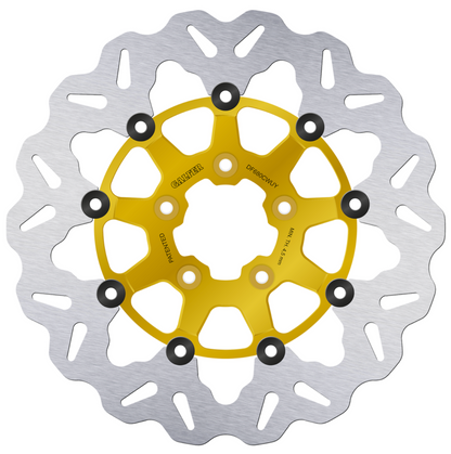 Galfer Wave Series Front Brake Disc Rotor In Gold for Harley-Davidson DF835CWUY3