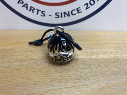 Genuine Harley-Davidson Black Flame Skull RIDING BELL HRB0392