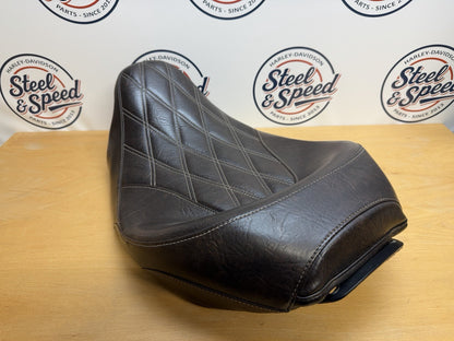 Harley-Davidson Touring Low-Profile SEAT Set Rider + Pillion Seat MAHOGANY BROWN3