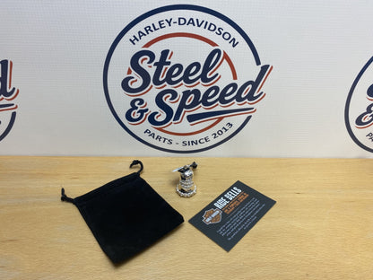 Genuine Harley-Davidson White Crystal Bar & Shield RIDING BELL HRB0161