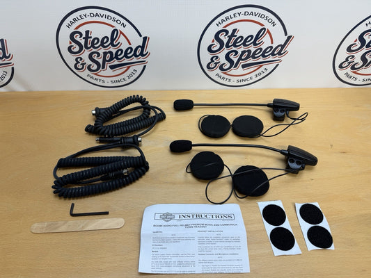 Genuine Harley-Davidson Premium Stereo Helmet Headsets Intercom Pair 77156-98A0