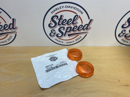 Genuine Harley-Davidson Turn Signal LENS, Amber (Set of 2) 68973-000