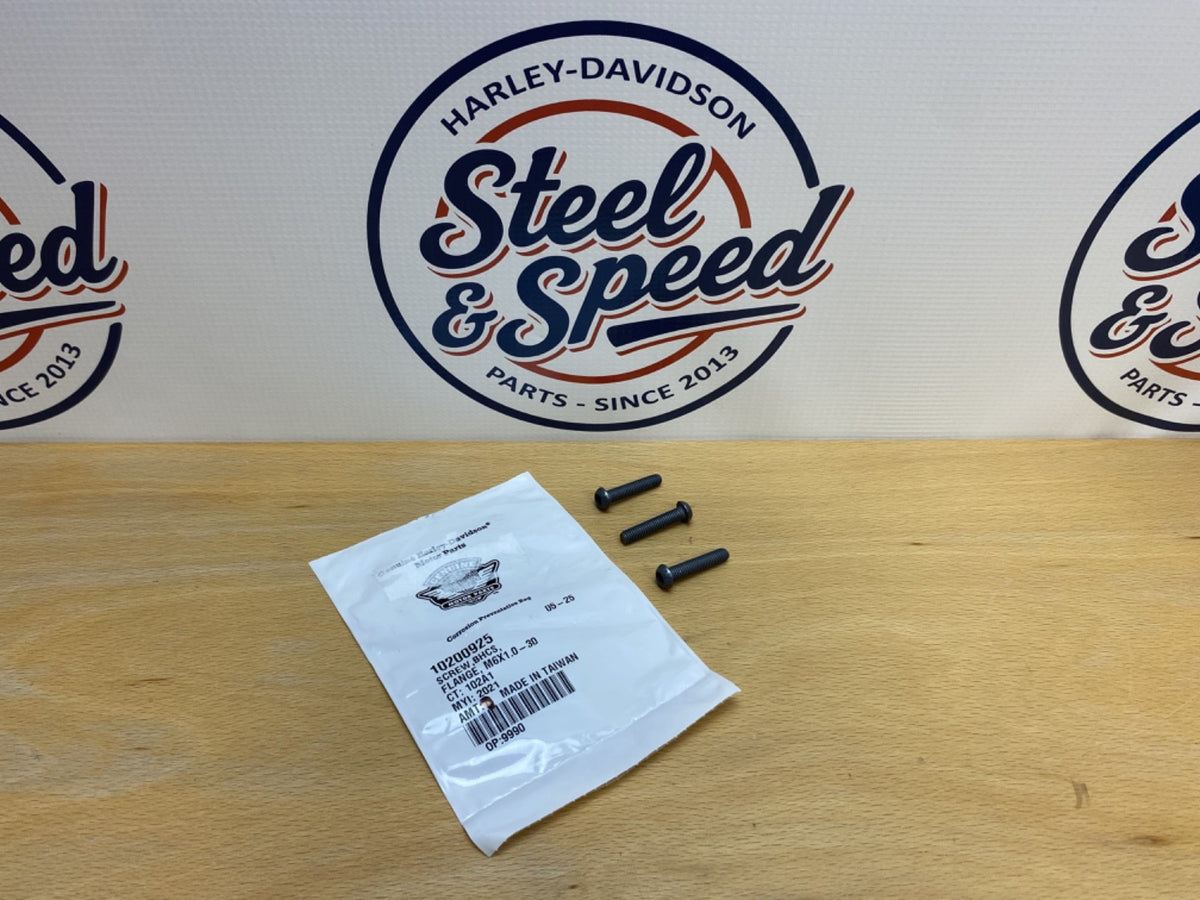 Harley-Davidson SCREW M6x1.0x30 TORX Button Flange Head (Set of 3) 102009250