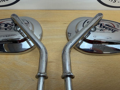 Genuine Harley-Davidson MIRROR Set Short Stem Chrome PAIR 91840-03B, 91845-03B6