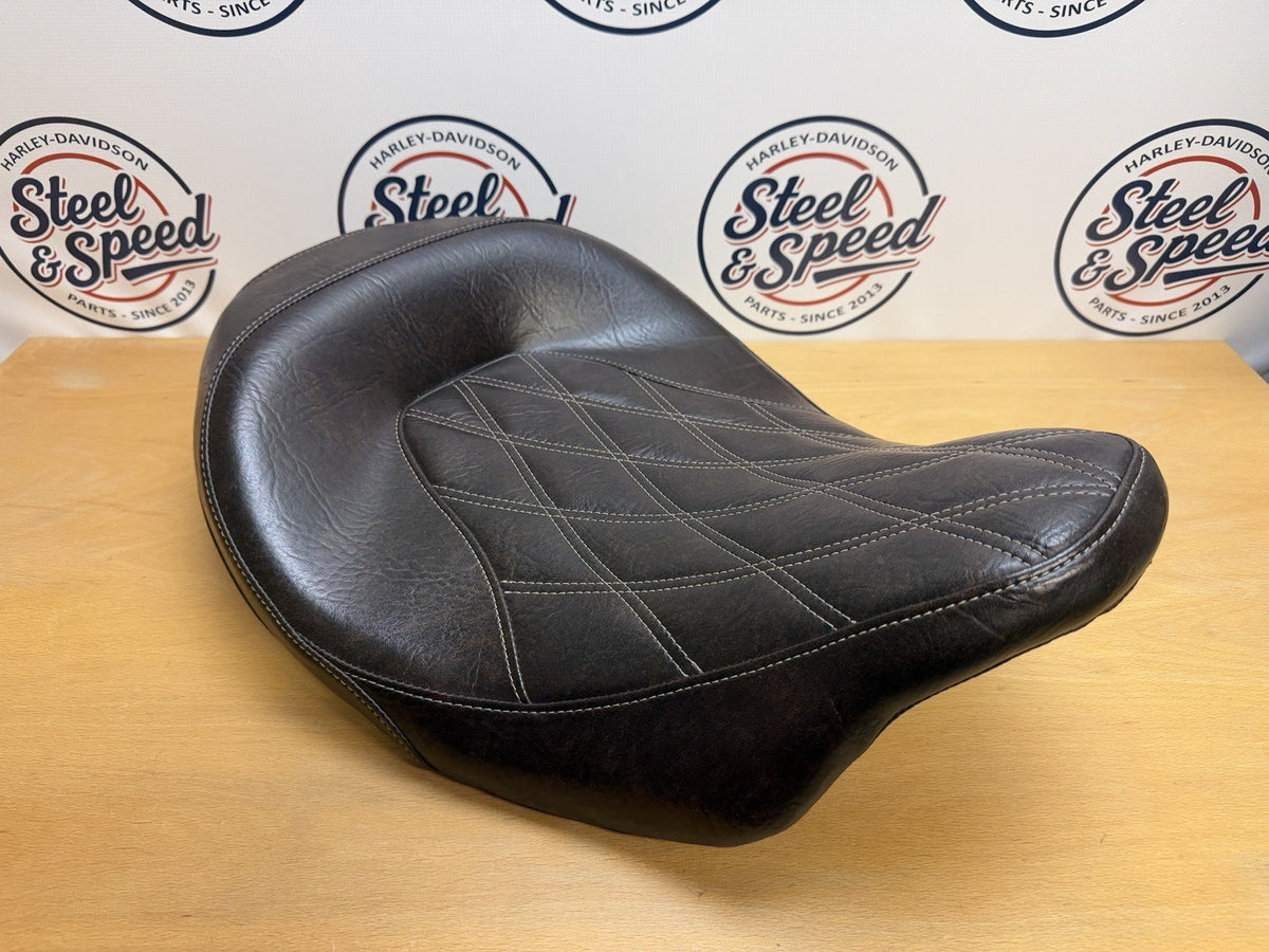 Harley-Davidson Touring Low-Profile SEAT Set Rider + Pillion Seat MAHOGANY BROWN1