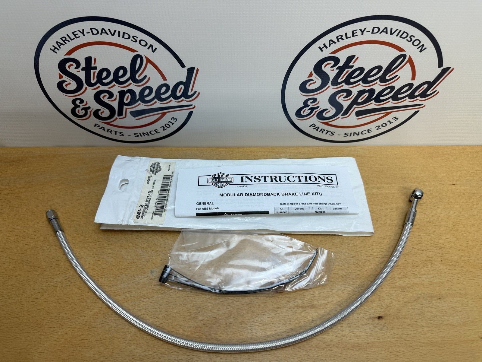 Genuine Harley-Davidson Modular DiamondBack Brake Line ABS Front Upper 42461-080