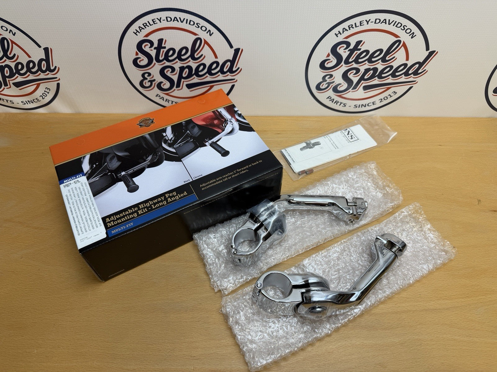 Genuine Harley-Davidson Long Angled Adjustable Highway Peg Mount Kit 50829-07A0