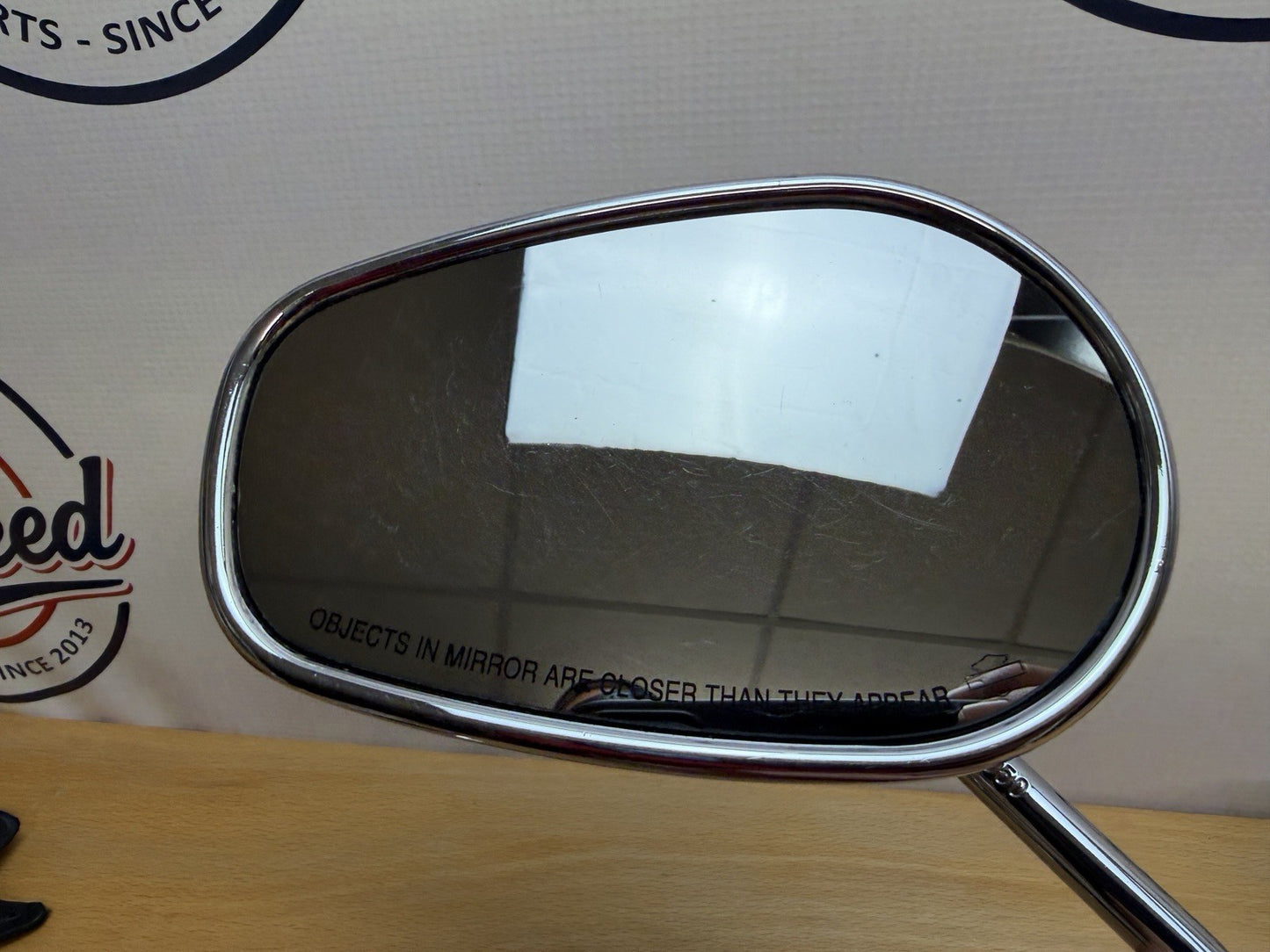 Genuine Harley-Davidson MIRROR Set Short Stem Chrome PAIR 91840-03B, 91845-03B2