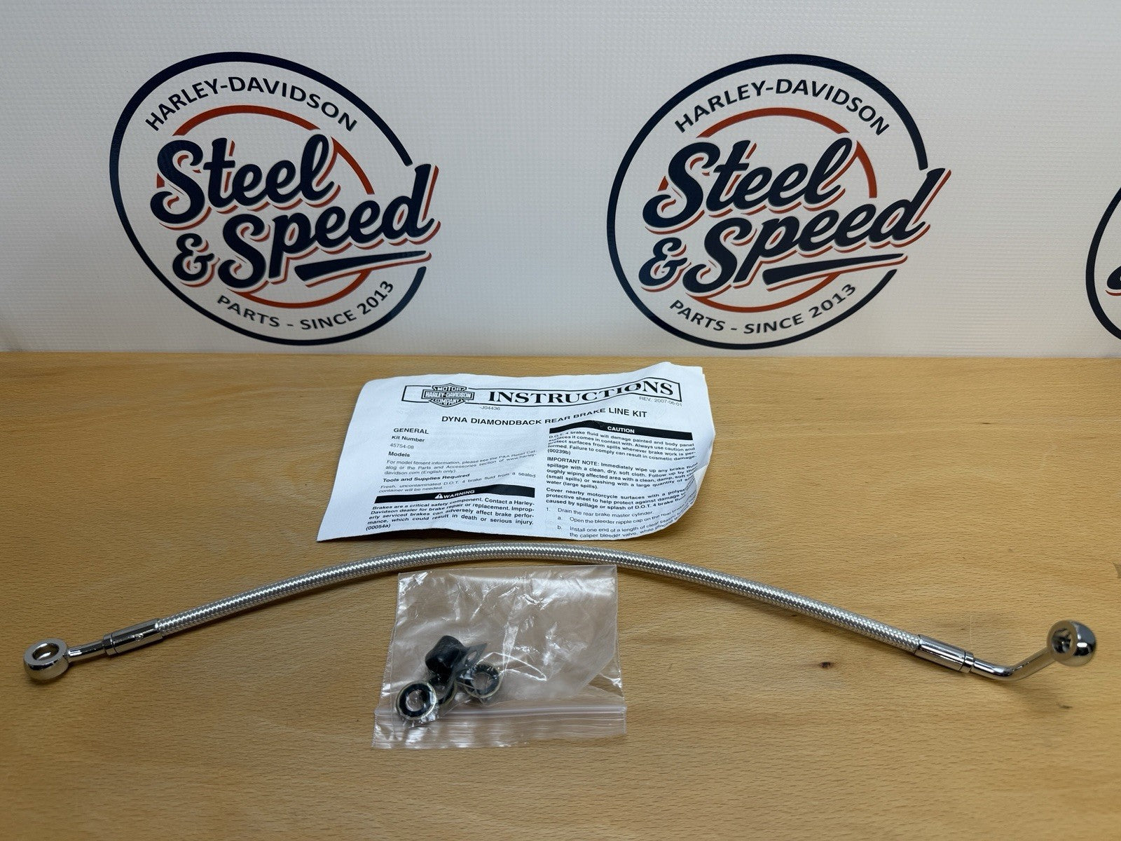 Genuine Harley-Davidson Dyna Rear Brake Line DiamondBack Non-ABS 45754-080