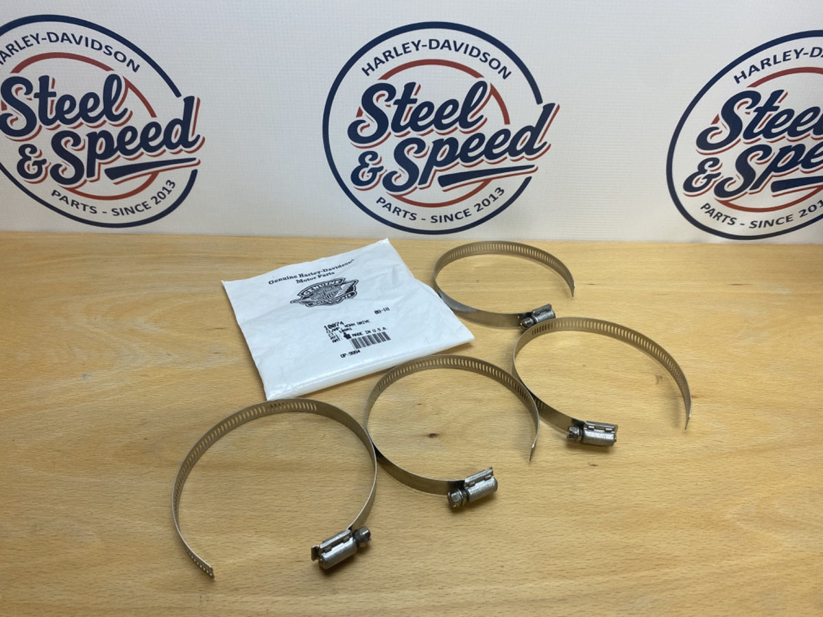 Harley-Davidson Exhaust Muffler Heat Shield CLAMP SS 70-89mm (Set of 4) 100740